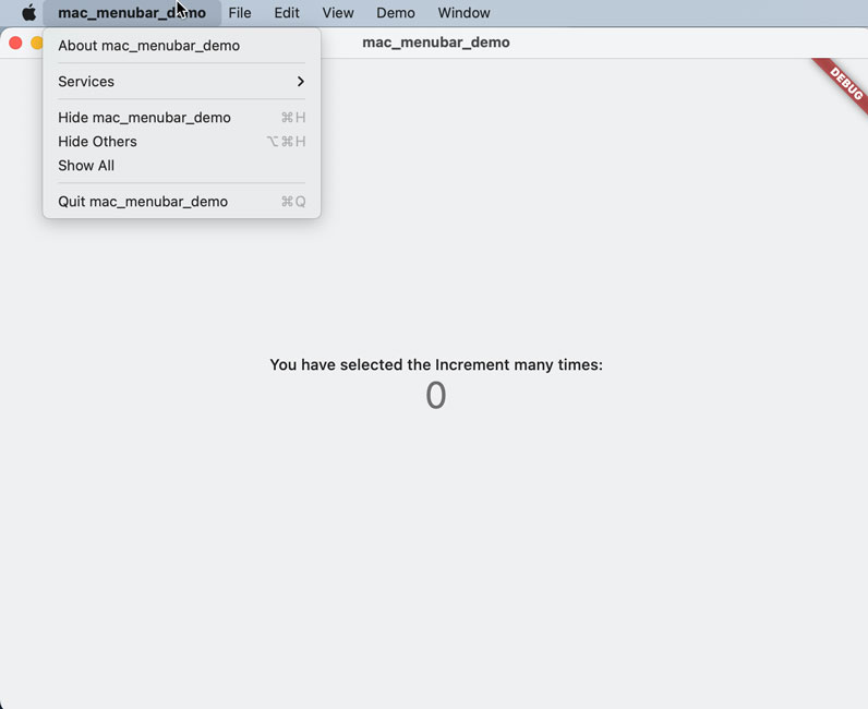 Native macOS menu bar.