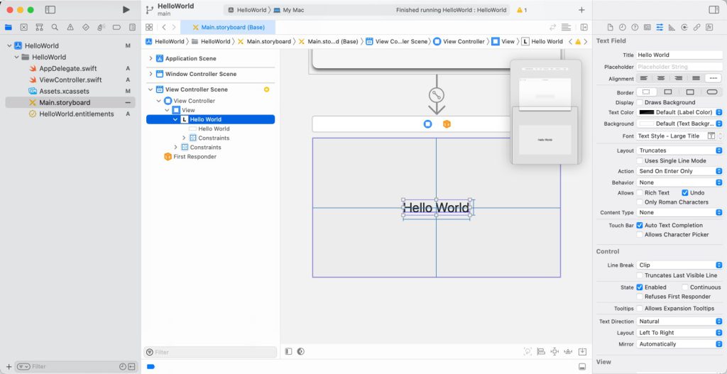 Valid auto layout is set