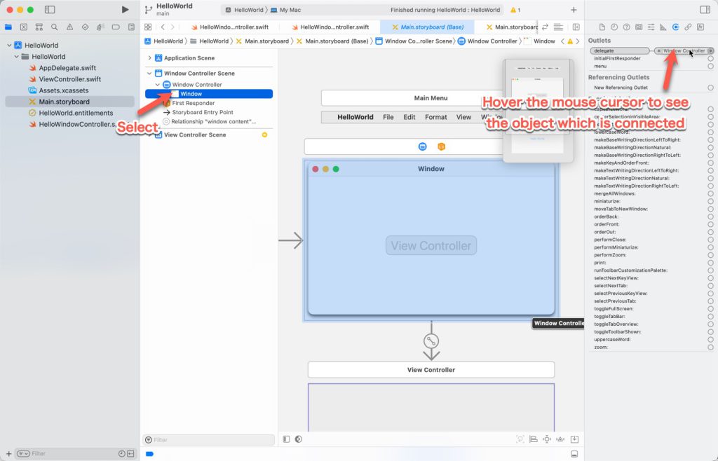 Check the connected object