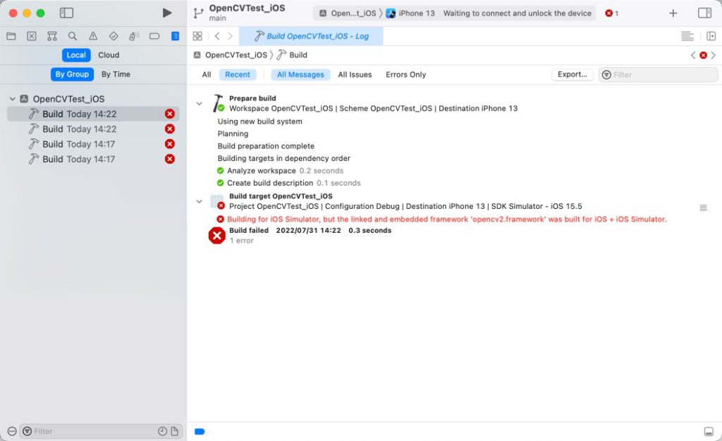 Error regarding binary type is displayed